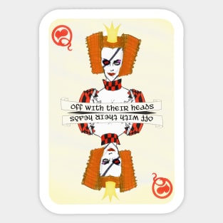 Red Queen Playing Card Sticker